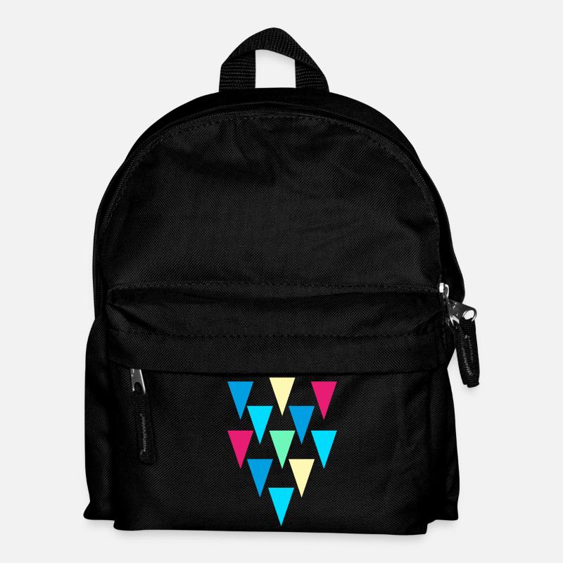 triangles_rain - Kinder Rucksack - Schwarz