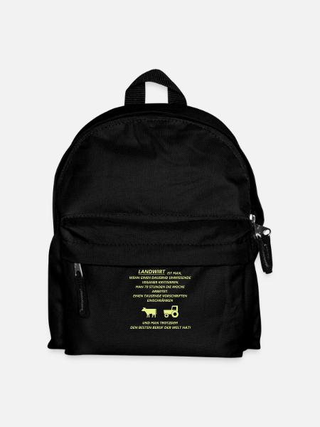 Landwirt - Kinder Rucksack - Schwarz
