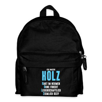 HOLZ - Kinder Rucksack - Schwarz - Vorne