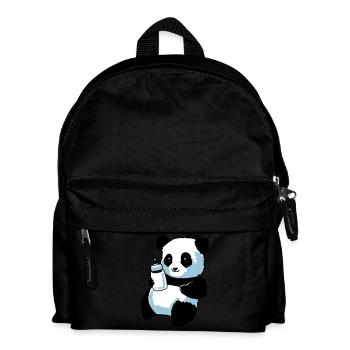 Panda Partnershirt - Baby - Kinder Rucksack - Schwarz - Vorne
