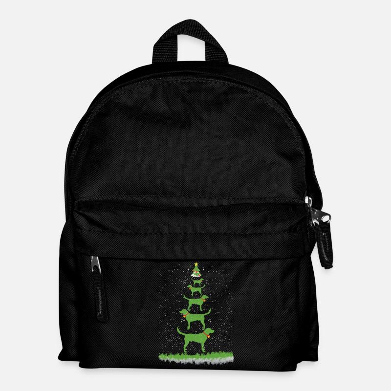 Labbi Weihnachtsbaum - Kinder Rucksack - Schwarz