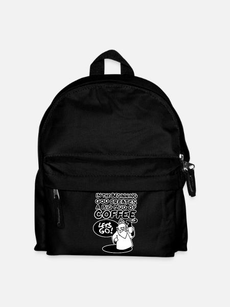 Coffeegod - Kinder Rucksack - Schwarz