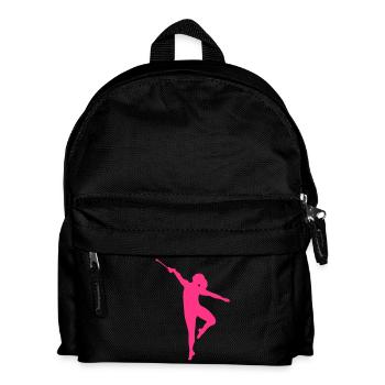 dancer twirling baton1 - Kids' Backpack - black - Front