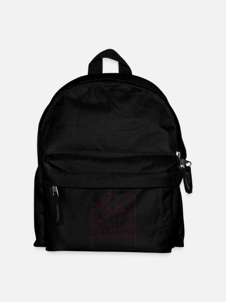 Kristall Rot - Kinder Rucksack - Schwarz