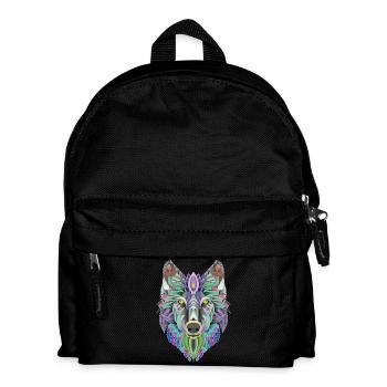 totem of the wolf - Kinder Rucksack - Schwarz - Vorne
