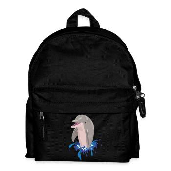 Delphin Meer Strand Spritzer - Kinder Rucksack - Schwarz - Vorne
