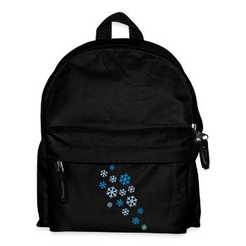 schneeflocken schnee winter - Kinder Rucksack - Schwarz - Vorne