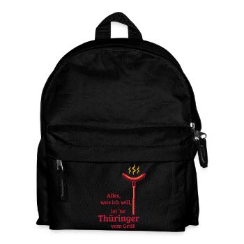 Eine Thüringer vom Grill! (3C) - Kinder Rucksack - Schwarz - Vorne