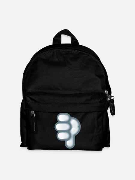 Smiley Hand Signal Down - Kinder Rucksack - Schwarz