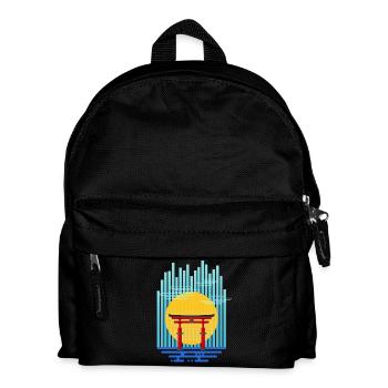 Torii (Streifen) 01 - Kinder Rucksack - Schwarz - Vorne