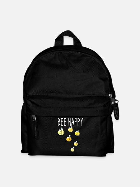 Bee Happy - Biene - Bienen - Hummel - Geschenk - Kinder Rucksack - Schwarz