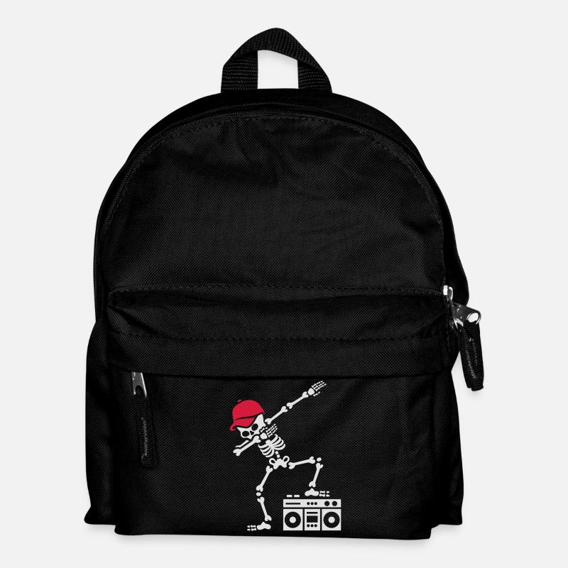 Dab dabbing skeleton boombox - Ghetto blaster - Kinder Rucksack - Schwarz