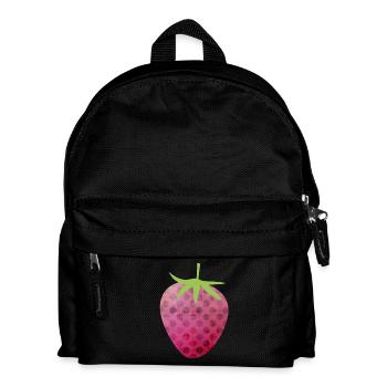 Erdbeere Frühling Muster Obst Frühling pink Frucht - Kinder Rucksack - Schwarz - Vorne