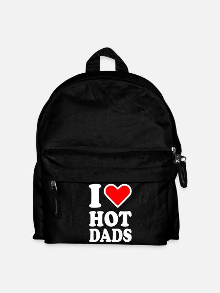 I love hot dads - Kinder Rucksack - Schwarz