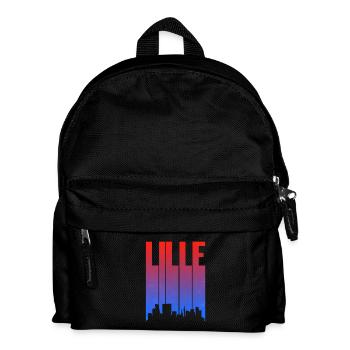 Pente de la silhouette de la ville de Lille - Sac à dos Enfant - noir - Devant