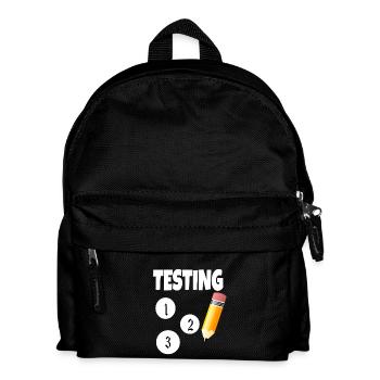 Test 123 mit Bleistift - Kinder Rucksack - Schwarz - Vorne