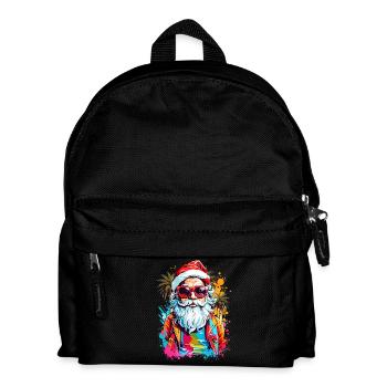 Coole Weihnachtsmann - Kinder Rucksack - Schwarz - Vorne
