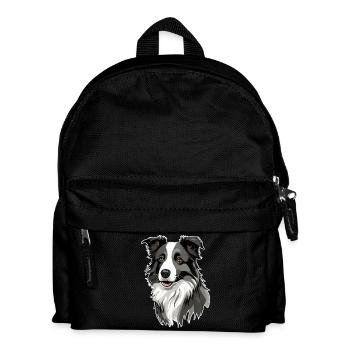 Border Collie - Kids' Backpack - black - Front