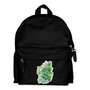 Dschungelblätter - Kinder Rucksack - Schwarz - Vorne