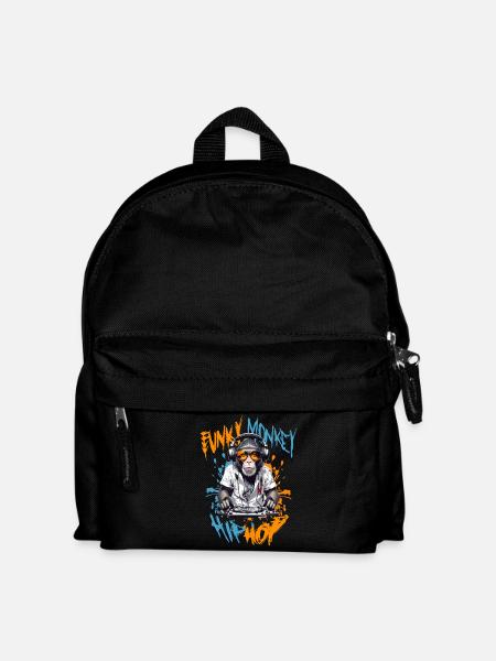 Monkey Hip Hop - Kids' Backpack - black