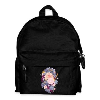 Komposition aus Seerosen,Hortensien & Sukkulenten - Kinder Rucksack - Schwarz - Vorne