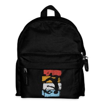 Silhouette du plongeur couchant de rayures - Sac à dos Enfant - noir - Devant