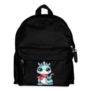 Niedliche Schlange mit Eiskristall Krone - Kinder Rucksack - Schwarz - Vorne