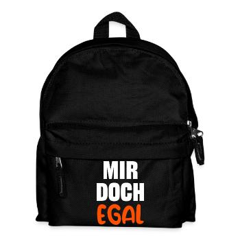 Ist Mir Egal Statement Haltung Relax - Kinder Rucksack - Schwarz - Vorne