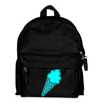 Eis cool Eiscreme Waffel Sommer stylish Sweets Fan - Kinder Rucksack - Schwarz - Vorne