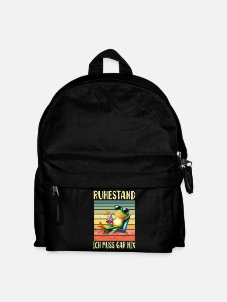 Ruhestand Rentner Pension - Kinder Rucksack - Schwarz