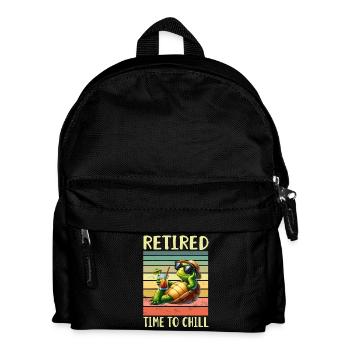 Ruhestand Rentner - Kinder Rucksack - Schwarz - Vorne