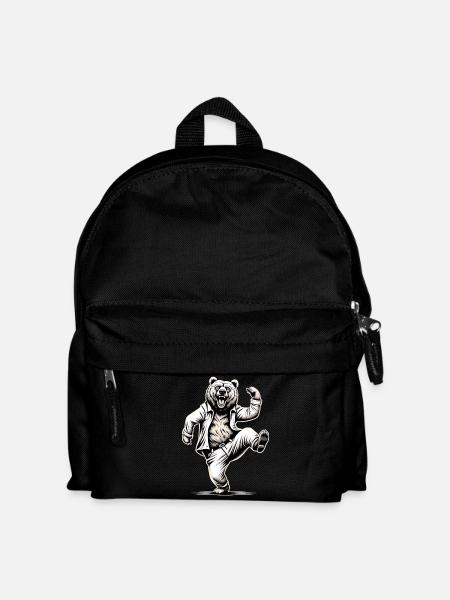 Witziger Bär Vater Papa Geschenk - Kinder Rucksack - Schwarz