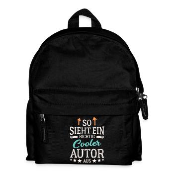 So sieht ein cooler Autor aus Schriftsteller - Kinder Rucksack - Schwarz - Vorne