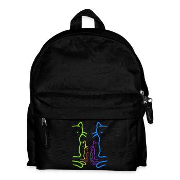 LGBT Rainbow Cats Cat Rainbow Flag - Kids' Backpack - black - Front