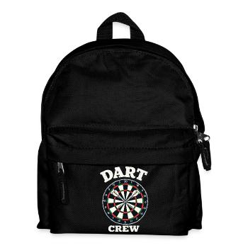 Darts Dart Crew Darter Dartmannschaft - Kinder Rucksack - Schwarz - Vorne