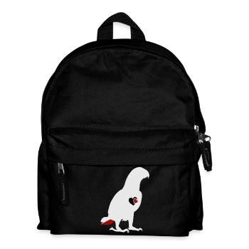 African Grey Parrot Love - Kids' Backpack - black - Front