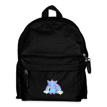 Einhorn Pferd Pferde - Kinder Rucksack - Schwarz - Vorne