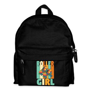 Retro Roller Girl - Kids' Backpack - black - Front