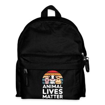Vegetarian Vegan Veggie Vegetarian - Kids' Backpack - black - Front