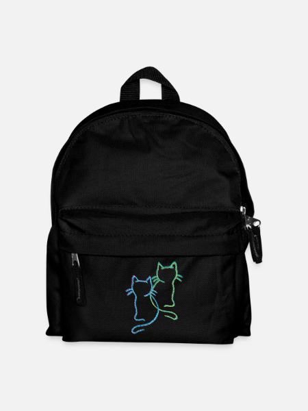 Katzen Katze Kätzchen - Kinder Rucksack - Schwarz