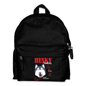Husky sibérien - Sac à dos Enfant - noir - Devant
