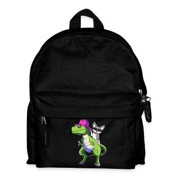 Boston Terrier - Kinder Rucksack - Schwarz - Vorne