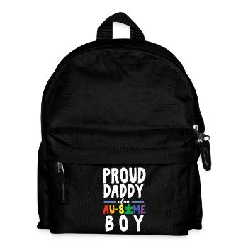Autism Proud Daddy of an Au Some Boy - Kids' Backpack - black - Front