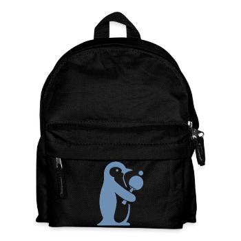 pingouin tennis de table joueur de tennis de table silhouette - Sac à dos Enfant - noir - Devant