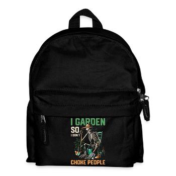 I Garden So I Don't Choke People Gardening Botanic - Kids' Backpack - black - Front