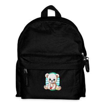 80s 90s Teddy Retro Teddy Bear Bear Bears Kids - Kids' Backpack - black - Front