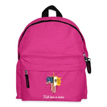 American and Vatican Flag - Kids' Backpack - fuchsia - Front