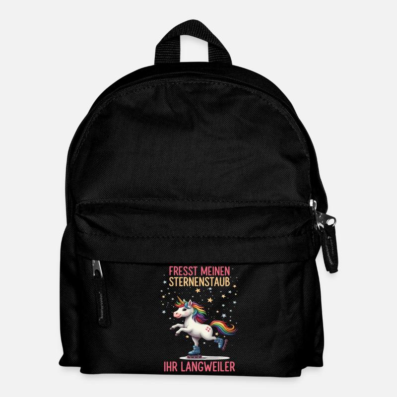 Rollschuh Einhorn - Kinder Rucksack - Schwarz