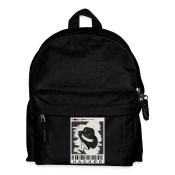 Hacker gesucht - Kinder Rucksack - Schwarz - Vorne