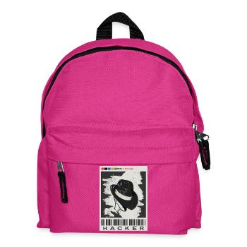Hacker gesucht - Kinder Rucksack - Fuchsia - Vorne